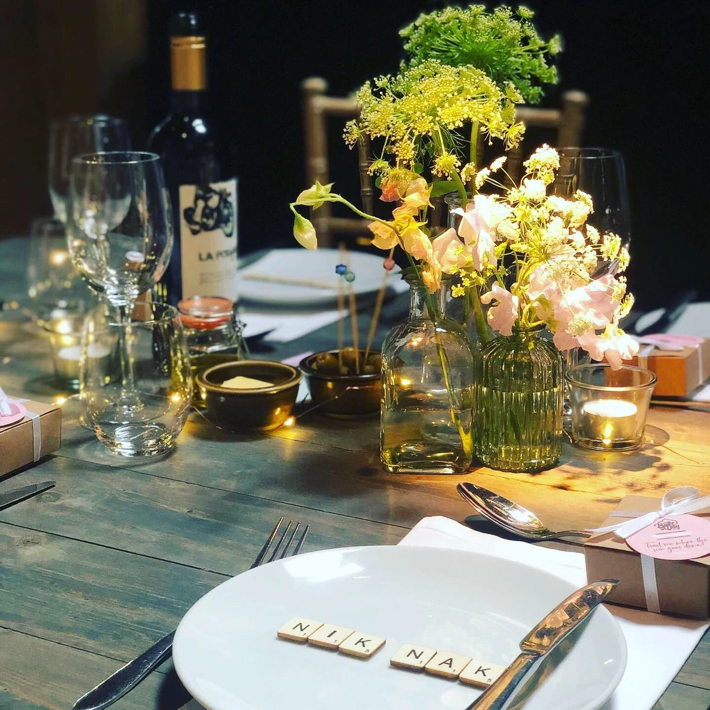 Venue table styling detail