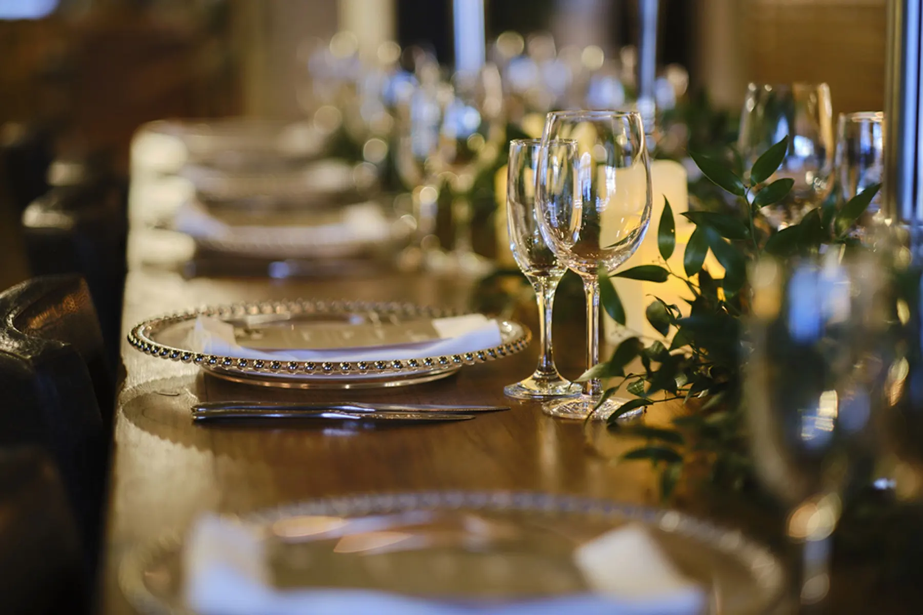 Wedding reception table details